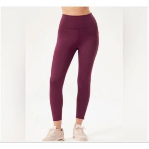 Girlfriend Collective Leggings Purple Plum High Rise Activewear 7/8 Length Small